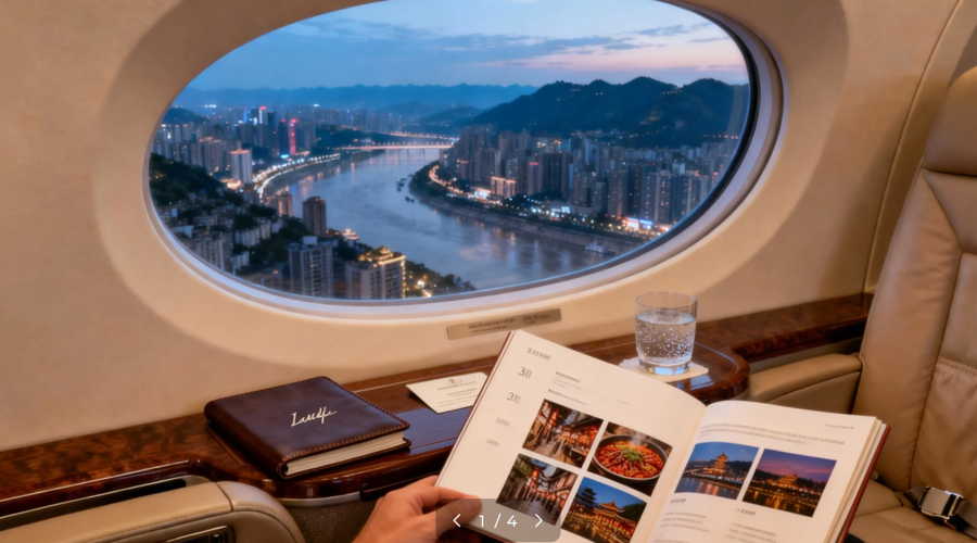 A tailored Chongqing itinerary aboard a private flight