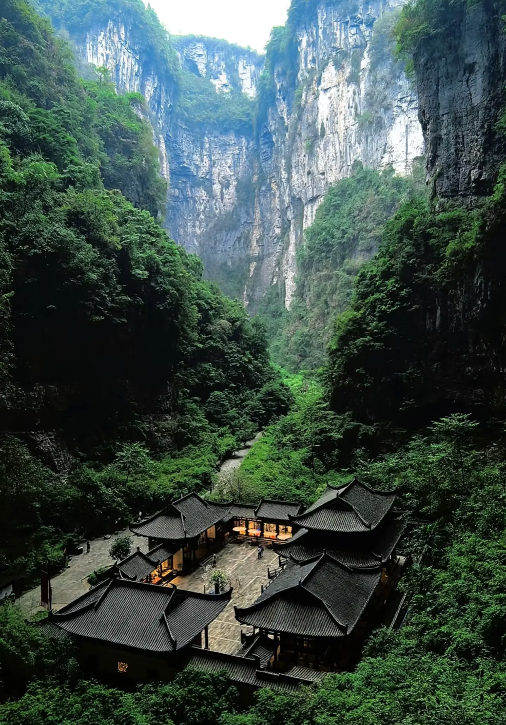 Wulong Three Natural Bridges karst scenery near Chongqing